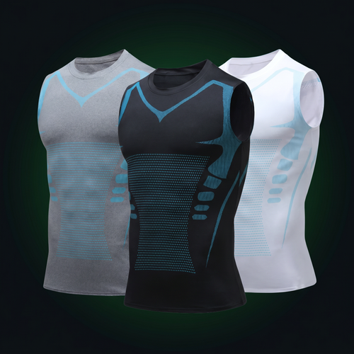Atlas Shaper Vest in black, grey and white